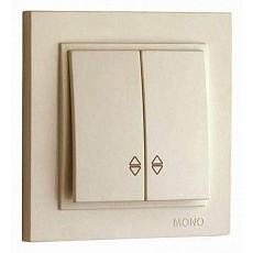 Выключатель проходной двухклавишный mono electric despina 102-170023-111
